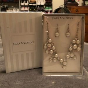 Earrings and necklace